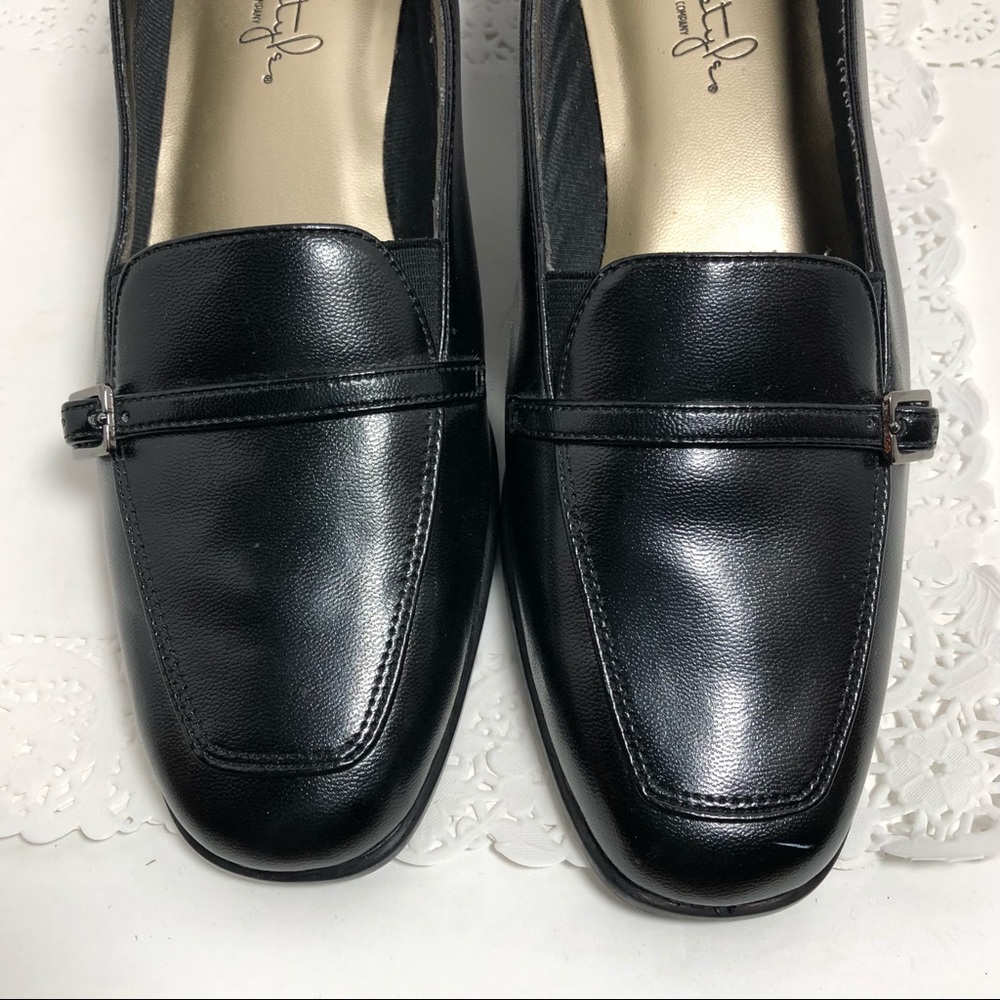 Soft Style by Hush Puppies Slip-On Heels Black Faux-Leather